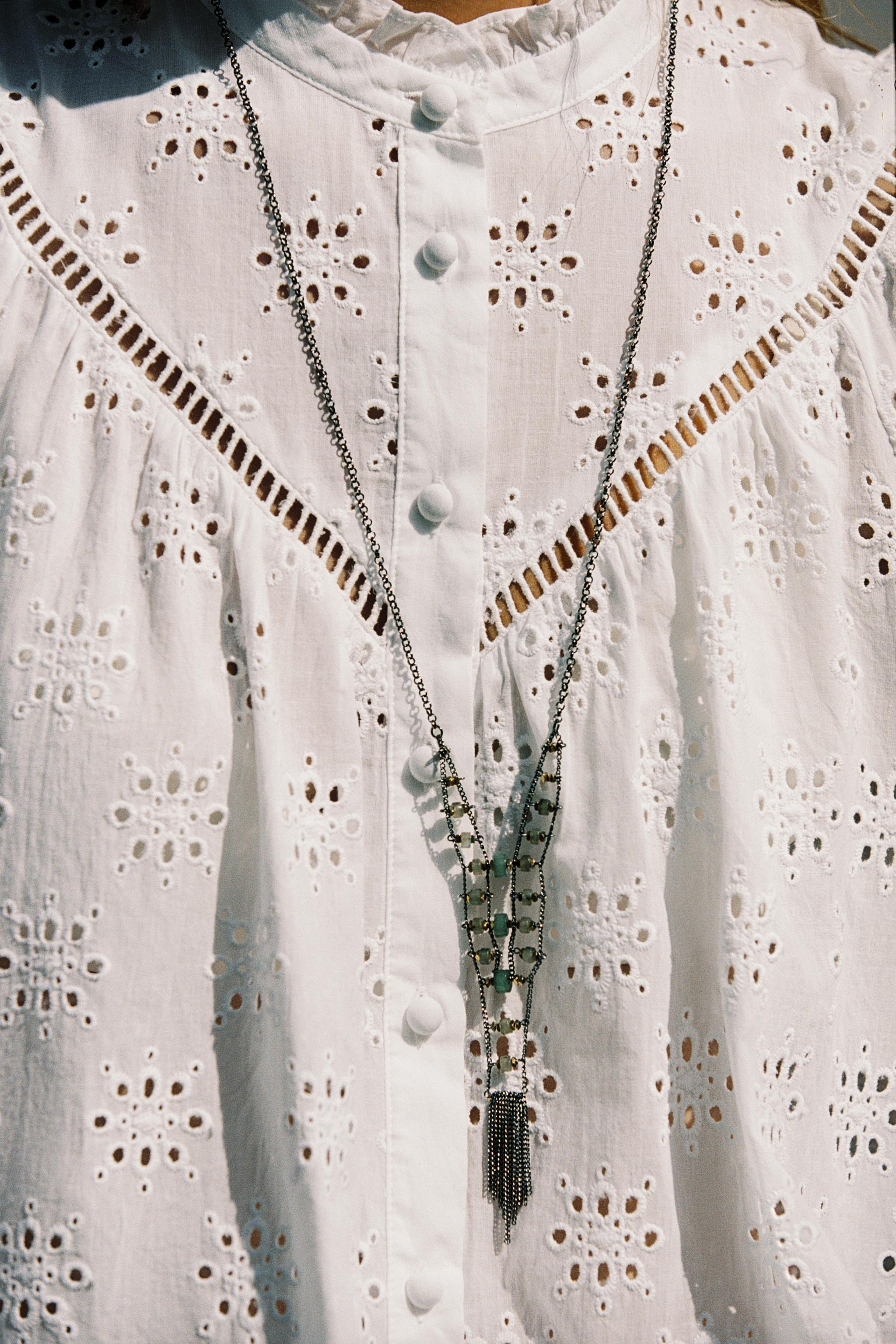 EYELET EMBROIDERY SHIRT